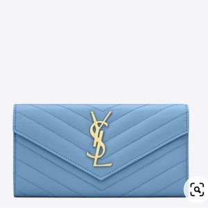CASSANDRE SAINT LAURENT MATELASSÉ LARGE FLAP WALLET